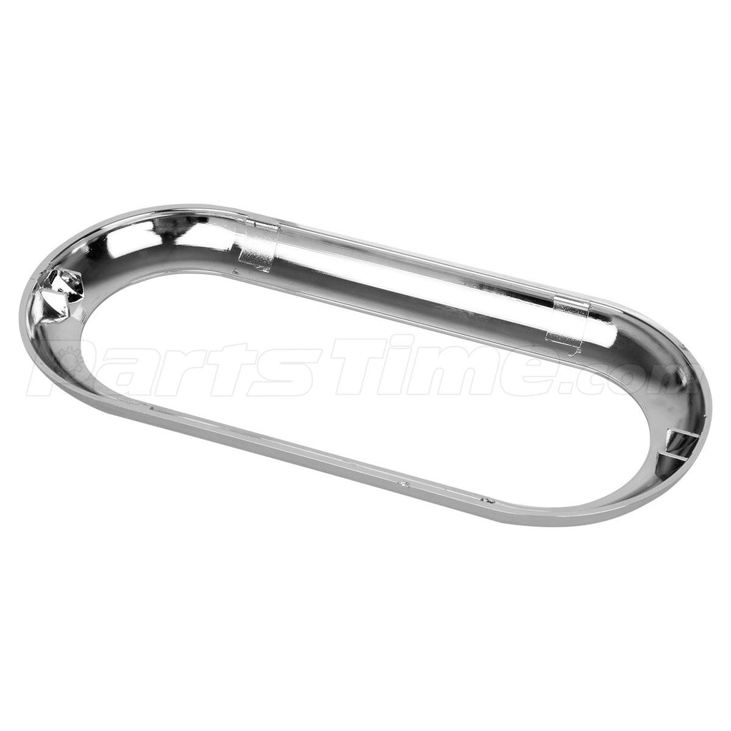 6" Poly Chrome Bezels Universal for LED Surface Mount Oval Stop Turn Tail Lights