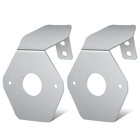 Image of Partsam 2Pcs Watermelon Light Brackets, Stainless Steel Watermelon Mirror Turn Signal Angled Bracket Holder, Light Not Included