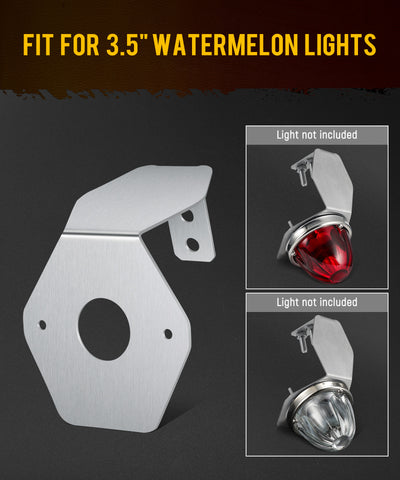 Image of Partsam 2Pcs Watermelon Light Brackets, Stainless Steel Watermelon Mirror Turn Signal Angled Bracket Holder, Light Not Included