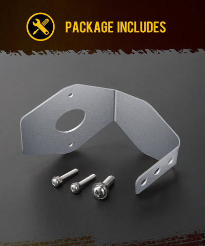 Image of Partsam 2Pcs Watermelon Light Brackets, Stainless Steel Watermelon Mirror Turn Signal Angled Bracket Holder, Light Not Included