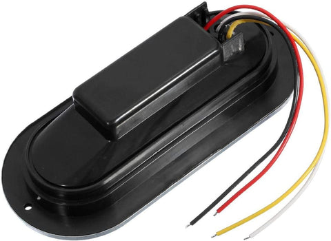 Image of Partsam 4Pcs 6.5" Inch Oval Led Trailer Lights Red White 23 LED Flange Mount Taillights Red Stop Brake Tail Running Lights White Backup and Reverse Lights for RV Trucks Sealed with Reflectors