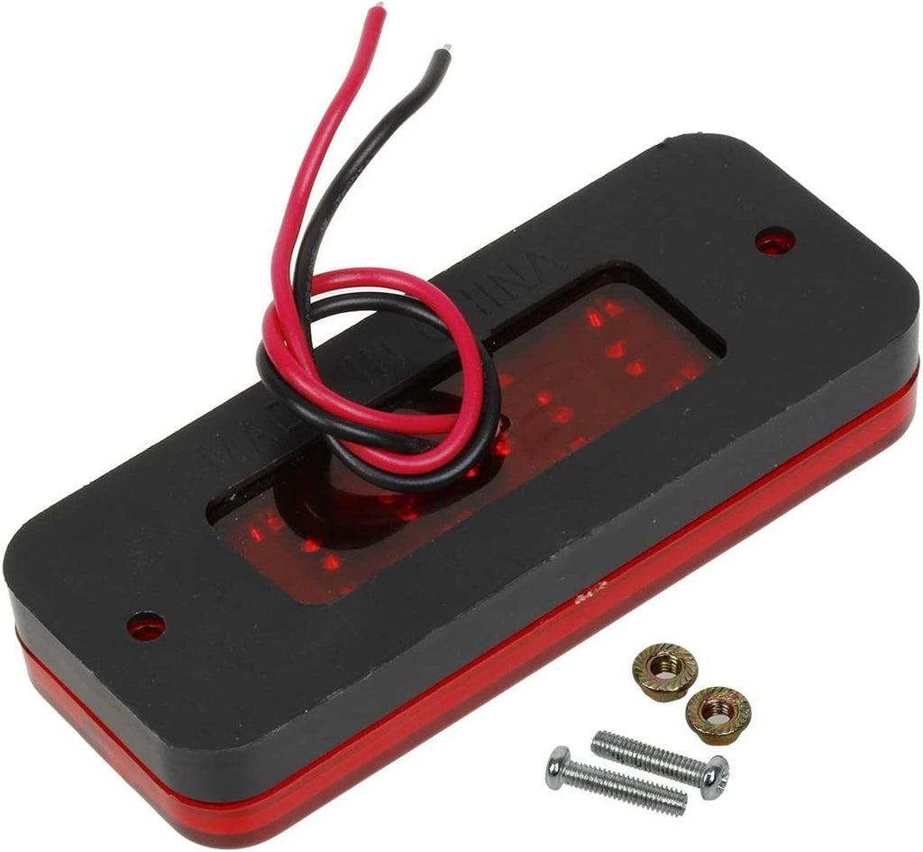 Partsam 4x2 Led Side Marker Lights Lamps Truck Trailer Clearance Lights Sealed Lorry Caravan Sealed Indicators Lights Waterproof (5Amber+5Red)