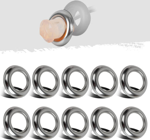 Image of Partsam Truck Trailer Led Marker Lights 3/4" Round Bezels Cover Mount Clearance Bullet Marker lights, Mini Round Stainless Steel Trim Ring Bezel For all 3/4" Clearance Lights