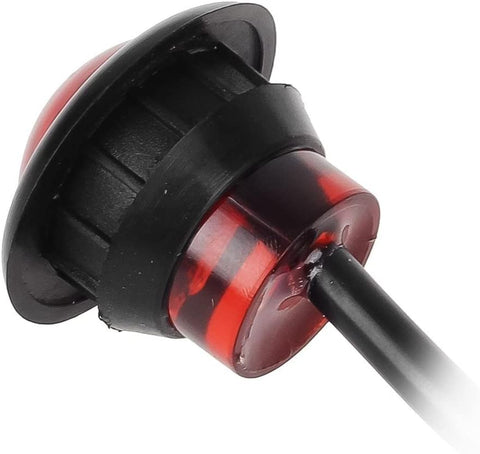 Image of Partsam Pair 3/4" Mini Marker Clearance Light Tail Brake Light 1 Diode Red Light,3 Wires