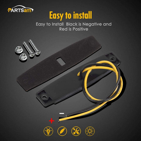 Image of Partsam 20Pcs 3.8" Smoked Thin line Trailer Amber Led Side Marker Clearance Lights 6 LED Surface Mount Trailer marker lights, Led marker lights for trucks, Truck cab marker lights, RV marker lights