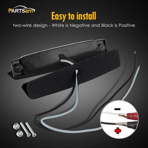 Image of Partsam 20Pcs 3.8" White 6LED Utility LED Lights, Trailer Truck RV Camper Side Marker Indicators Clearance Lights, Marine Boat Light For Yacht Night Fishing Pontoon Deck Transom Courtesy Light