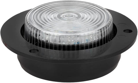 Image of Partsam 2 inch White 6LED Marker Lights Truck Trailer RV Clearance Light, 2" Round Reverse/Backup Lights, Interior Courtesy Light, Flange Mount, Clear Lens, 12V