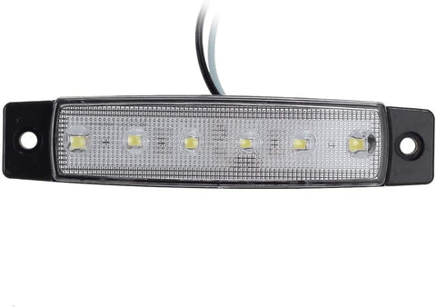 Image of Partsam 20Pcs 3.8" White 6LED Utility LED Lights, Trailer Truck RV Camper Side Marker Indicators Clearance Lights, Marine Boat Light For Yacht Night Fishing Pontoon Deck Transom Courtesy Light