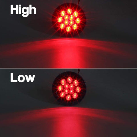 Image of Partsam 8Pcs 4 Inch Round Led Stop Turn Tail Lights