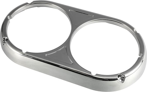 Image of Partsam 2pcs Headlight Bezel for Peterbilt 359 Headlight Bracket Chrome Round Dual Headlight Bezel Kits Passenger Side and Driver Side LH & RH