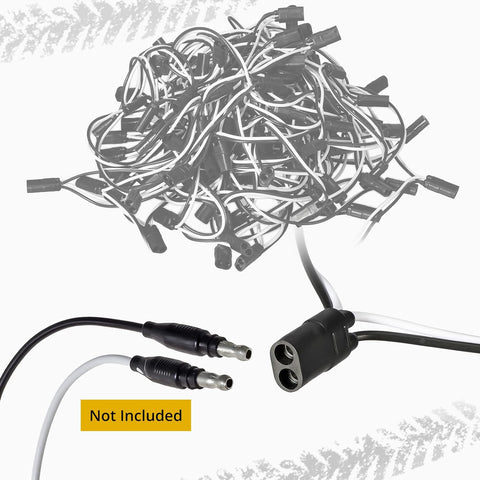 Image of Partsam Double Female Bullet Plug Wire Harness Roll - 6" Lead