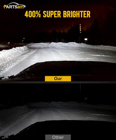 Image of Partsam 2PCS H6054 LED Headlights 7x6 5x7 Headlamp Anti-glare Hi/Low Sealed Beam with Blue DRL Lights Compatible with Jeep Cherokee XJ Wrangler YJ Ford Chevy GMC Toyota Nissan Dodge etc