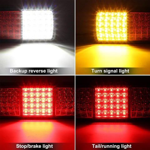 Image of Partsam 2Pcs 75 LED Truck Tail Light Bar Waterproof 12V Turn Signal Brake Reverse Running Lights Taillight IP68 for Boat Snowmobile Utility Trailer Flatbed Trucks Bed Pickups RV Camper UTV UTE Vans