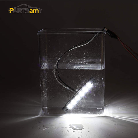 Image of Partsam 20Pcs 3.8" Smoked Thin line White Led Side Marker Clearnce/Indicator Lights, Boat Marine Cabin Courtsey Lights, 6 LED Surface Mount For Utility Boat Cargo Trailer Truck RV Camper