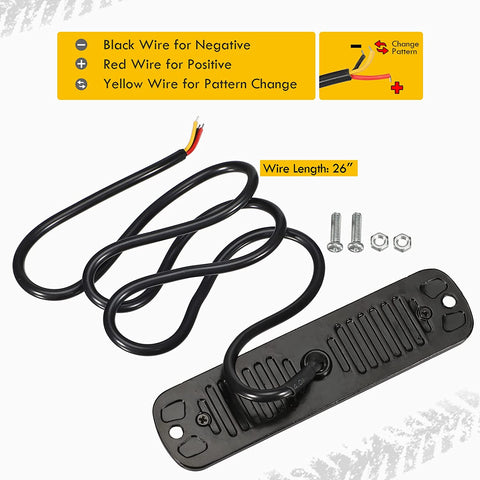 Image of Partsam 10pcs LED Emergency Strobe Lights, Amber White 6LED Warning Flashing Light Lamps, Caution Construction Hazard Light for Truck Car Vehicle Van Off Road ATV SUV, Surface Mount,12V