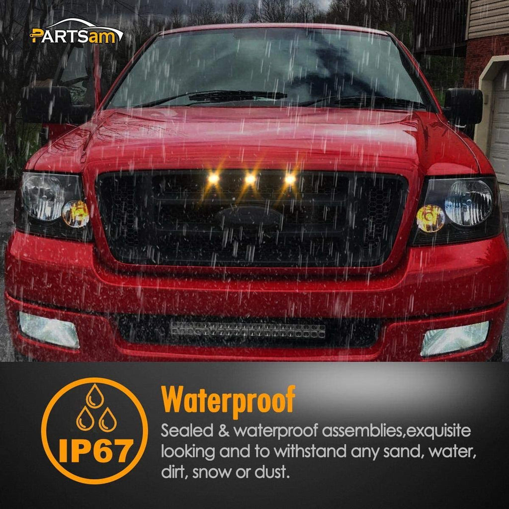 Partsam 10 Pcs 1-1/4" Inch Mount Amber LED Clearance Markers Bullet Marker lights, side marker lights, led marker lights, led side marker lights, led trailer marker lights, trailer marker light