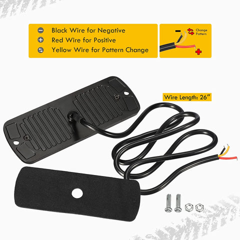 Image of Partsam 10pcs Emergency Strobe Light Lamps Surface Mount Warning Flashing Light 12LED 6 Amber 6 White Beacon Hazard Lights for Car Truck Van Off-Road Vehicle ATV SUV