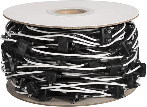 Image of Partsam Double Male Bullet Plugs 2 Prong Continuous Wire Harness Roll for Side Clearance Marker Light,150 Male Plugs, 6" Lead Between Plugs