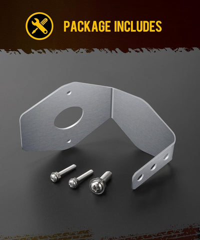 Image of Partsam 2Pcs Watermelon Light Brackets, Stainless Steel Watermelon Mirror Turn Signal Angled Bracket Holder