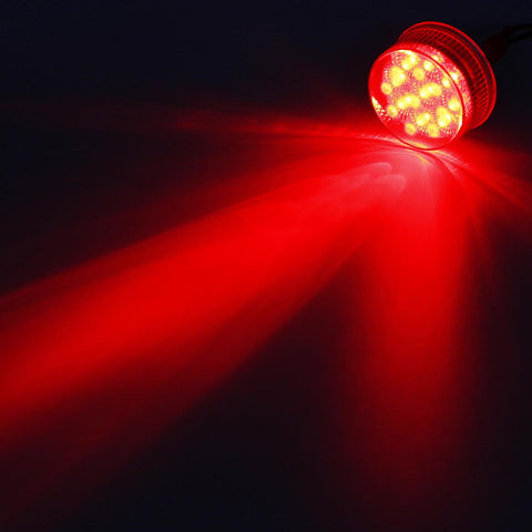 Image of Partsam 12Pcs 2 inch Round Trailer Led Side Marker and Clearance Lights 9 Diodes with Reflectors Clear Lens Sealed Faceted 2 Inch Round LED Trailer Truck Led Marker Light Lamps Waterproof (6Amber + 6Red)