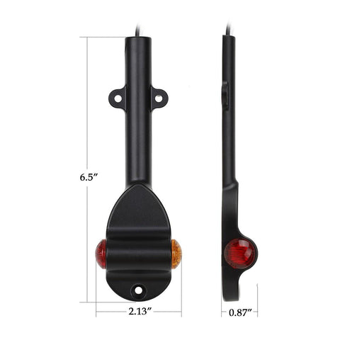 Image of Partsam Set RED AMBER LED Trailer Fender Bullet 3/4 inch Led Clearance Marker Light Left Right