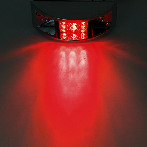 Image of Partsam 4x Red Sealed Chrome Armored LED Trailer Clearance and Side Marker Light 12 LED