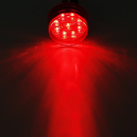 Image of Partsam 10Pcs 2 Inch Round Led Marker Lights Red 9 Diodes w Reflectors Truck Trailer Marker Clearance Lights Sealed Waterproof 12V, 2 Inch Round Led Marker Lights, 2 Inch Round Led Trailer Lights