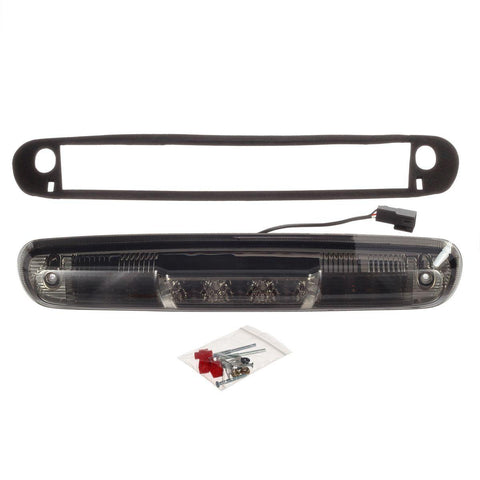 Image of Partsam Replacement For Silverado 2007-2013 Silverado/Sierra 1500 2500 3500 2014 Classic Model Red/White LED Smoke Lens High Mount 3rd Third Brake Light Cargo Tail Lamp