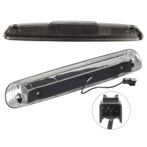 Image of Partsam Replacement For Silverado 2007-2013 Silverado/Sierra 1500 2500 3500 2014 Classic Model Red/White LED Smoke Lens High Mount 3rd Third Brake Light Cargo Tail Lamp