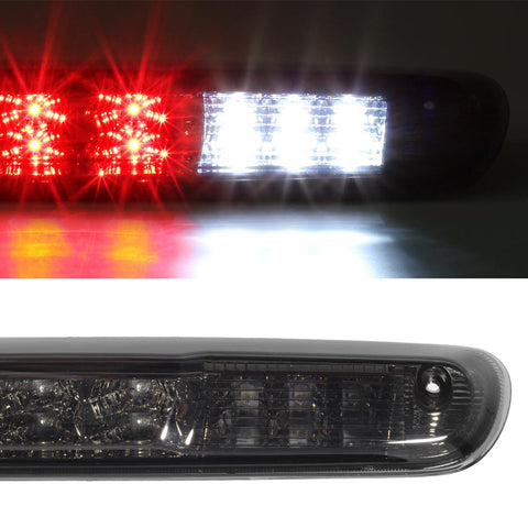 Image of Partsam Replacement For Silverado 2007-2013 Silverado/Sierra 1500 2500 3500 2014 Classic Model Red/White LED Smoke Lens High Mount 3rd Third Brake Light Cargo Tail Lamp