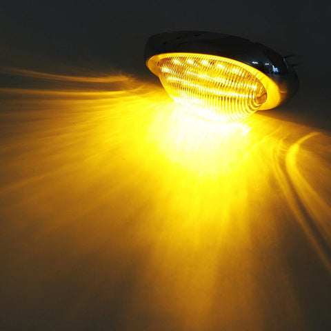 Image of Partsam Replacement for Freightliner Century/Columbia Led Lights Kit, 5x Rectangle Amber 6LED Cab Roof Top Clearance Marker Light+2x 5-7/8 inch Teardrop Sleeper Amber Clearance Marker Light 15Led