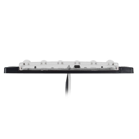 Image of Partsam 5 Pcs 3.8 inch 6 LED White Side Marker Lights, Rear Side Marker Lamp, Led Marker Lights for Trucks, Cab Marker, RV Marker Light, Marine Led Utility Strip Light for Boats 12 Volts