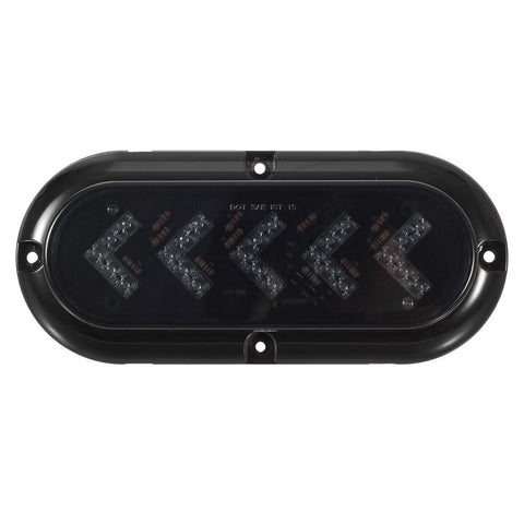 Image of Partsam 2Pcs 6 inch Oval Arrow Turn Signal Lights Truck Trailer Amber 25LED Surface Mount Smoke Lens Waterproof Sealed Led Marker Clearance Lights Indicators Flange Mount 12V