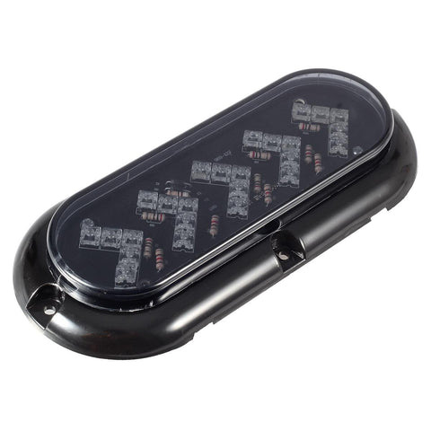 Image of Partsam 2Pcs 6 inch Oval Arrow Turn Signal Lights Truck Trailer Amber 25LED Surface Mount Smoke Lens Waterproof Sealed Led Marker Clearance Lights Indicators Flange Mount 12V