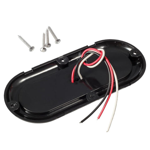 Image of Partsam 2Pcs 6 inch Oval Arrow Turn Signal Lights Truck Trailer Amber 25LED Surface Mount Smoke Lens Waterproof Sealed Led Marker Clearance Lights Indicators Flange Mount 12V