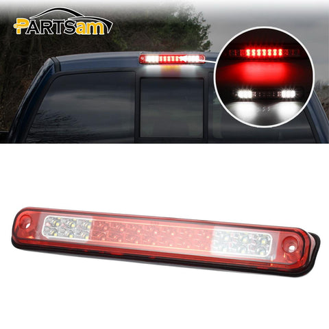 Image of Partsam High Mount Led 3rd Brake Light Red Replacement for Silverado and Sierra 1994-1999 C/K 1500 2500 3500 Rear Top Roof Cab Center Mount Third Brake Light Stop Tail Cargo Light Lamps