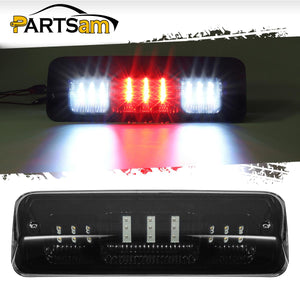 Partsam High Mount Stop Light 3rd Third Brake Light Replacement for Ford F150 F-150 2004 2005 2006 2007 2008 Smoked LED Rear Cab Roof Brake Stop Tail Cargo Center Light Lamp Black Housing w/3 Plugs