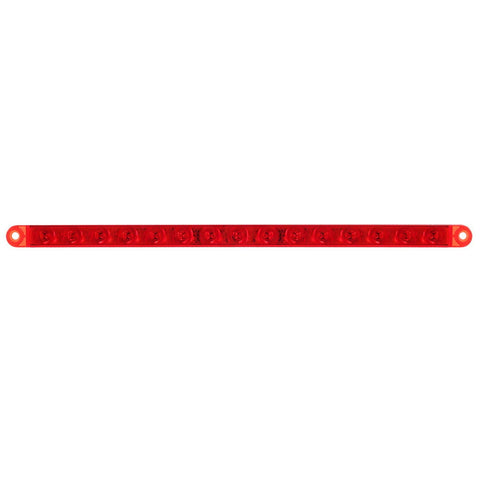 Image of Partsam 2Pcs 12" 15 LED Red Led Trailer Truck Identification Light Bar Waterproof Sealed Thin Stop/Turn/Tail ID Marker Third 3rd Brake Light Strip bar for Trucks Trailers RV Surface Mount