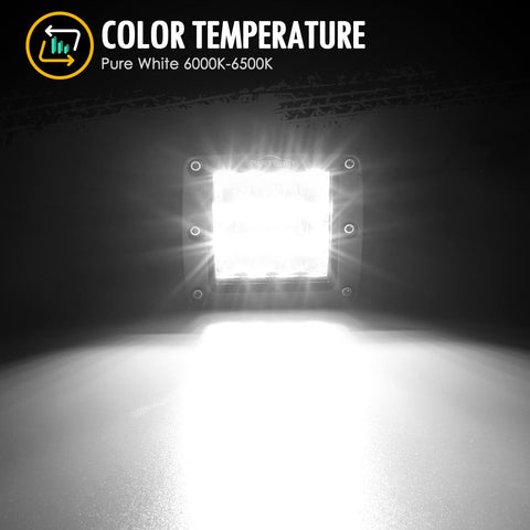 Image of Partsam 3" Inch LED Pods Driving Lights for Offroad Pickup ATV UTV SUV