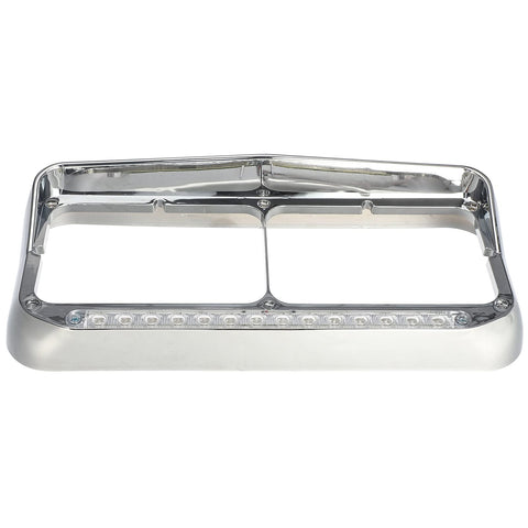 Image of Partsam 2x Headlight Bezels for Kenworth Peterbilt Western Star Freightliner Semi Trucks