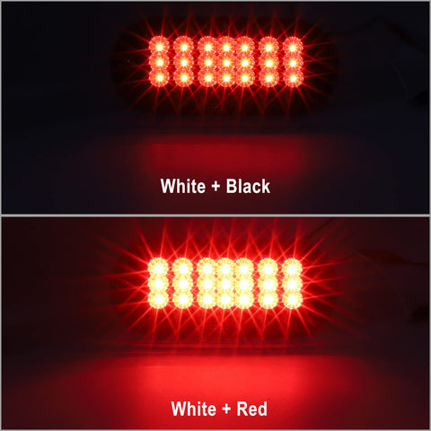 Image of Partsam 2Pcs 6.5" Oval Red Led Trailer Tail Lights w Red Reflector Flange Mount