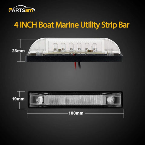 Image of Partsam 4" Ultra-Thin-Line LED Utility Light Bar