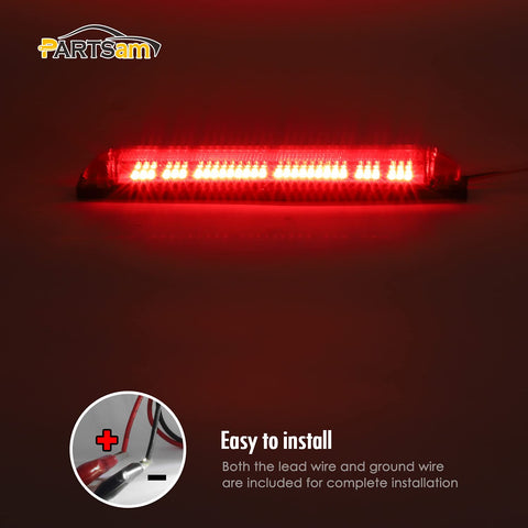 Image of Partsam 2X 8 Led Utility Strip Light Marker Red 30LED Boats Lighting