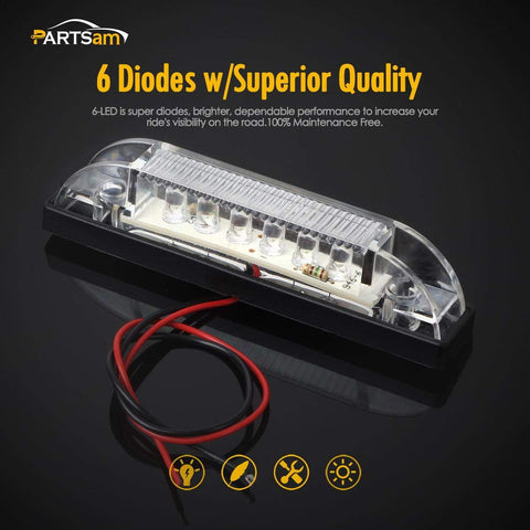 Image of Partsam 4" Ultra-Thin-Line LED Utility Light Bar