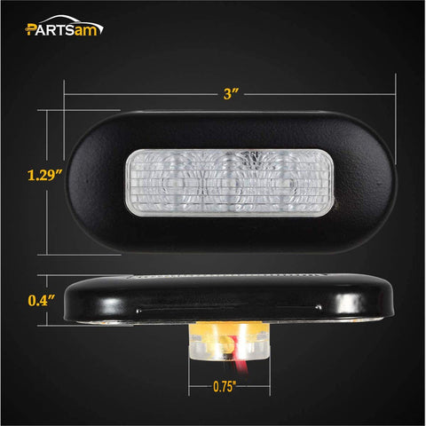 Image of Partsam Yacht RV Marine Boat Trailer Stair Deck Garden Lights Bar