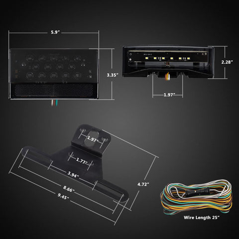 Image of Partsam Waterproof Truck Marine Boat Trailer Lights Kit