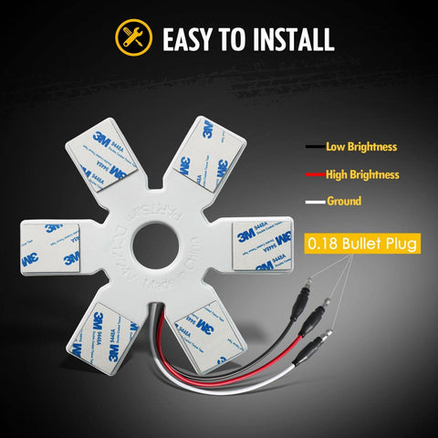 Image of Partsam LED Air Cleaner Light 7.8" Inch for Truck Trailer (Blue)