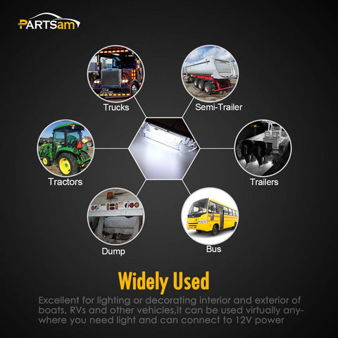 Image of Partsam 4" Ultra-Thin-Line LED Utility Light Bar