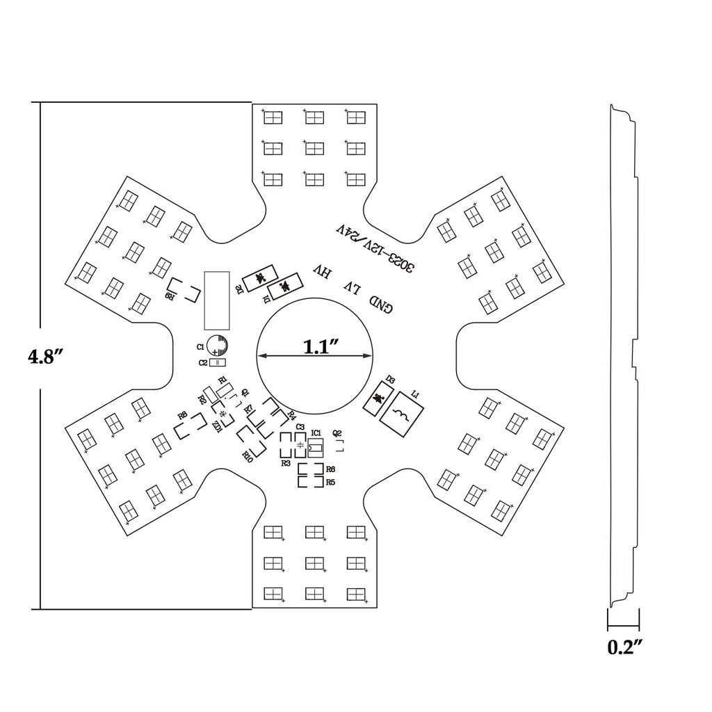 Partsam 2Pcs Ultra-Thin  LED Air Breather Lights