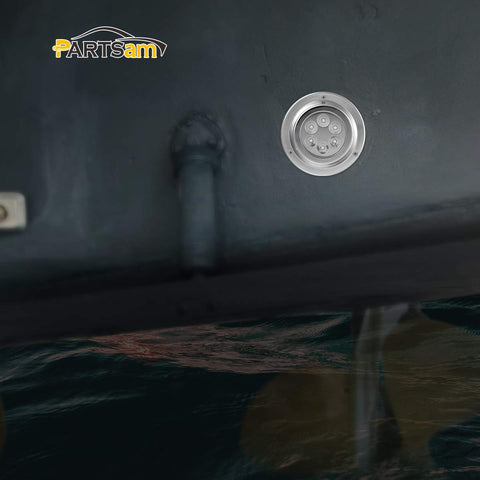 Image of Partsam LED Stainless Steel Marine Lights Boat Transom Fishing Squid Lights